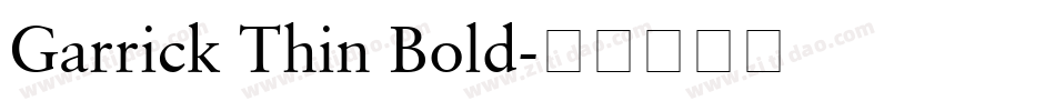 Garrick Thin Bold字体转换